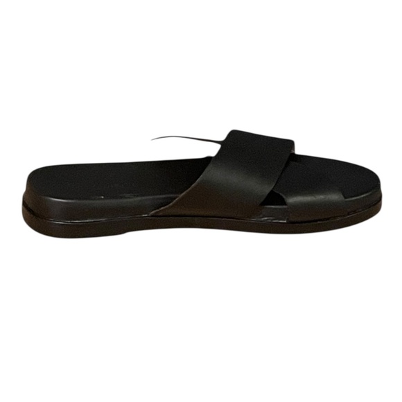 Madewell Louisa Fam Black Leather Slides Shoes Style ND954 - Picture 7 of 9